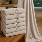 Set De 6 Toallas De Ba&ntilde;o Gris Premium 70x140 Cm Extra Suaves Alta Absorci&oacute;n