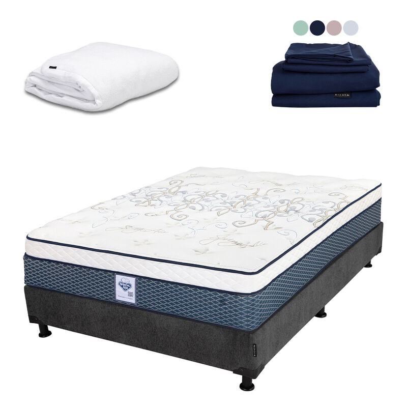 Colch&oacute;n Queen Size Cantabria + Box+ Protector C... image number null
