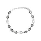 Pulsera Plata 925 Piedras Grises Blancas