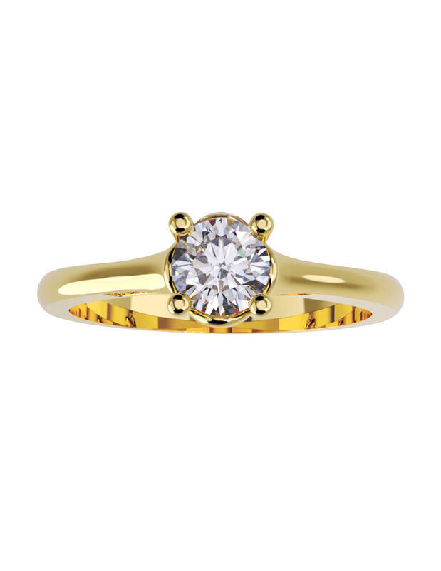 Anillo de Compromiso en Oro de 14K con Circonia... image number null