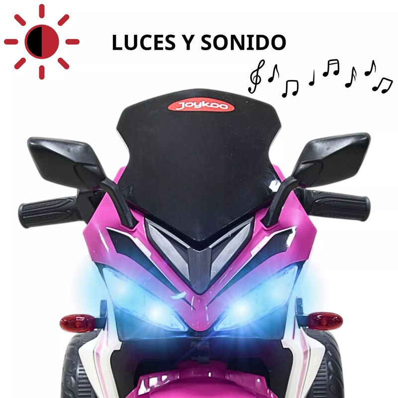 Moto El&eacute;ctrica Deportiva Para Ni&ntilde;os 3 Ruedas Bl... image number null