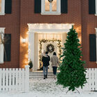 Árbol Pino De Navidad Verde 210 Cm Vara De Estrella Artificial