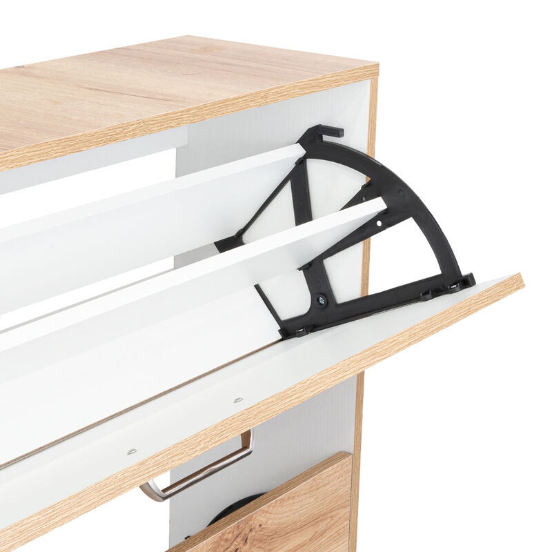 Zapatero Merl&iacute;n Caf&eacute; Claro Y Blanco Virtual Mue... image number null