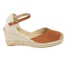 NOESLOMISMO BY DILEMA Alpargatas para Mujer | Sandalias con Cu&ntilde;a Camel