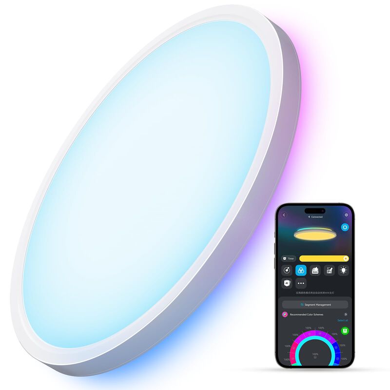 L&aacute;mpara De Techo Govee Smart Rgbic Led 2400lm 1... image number null