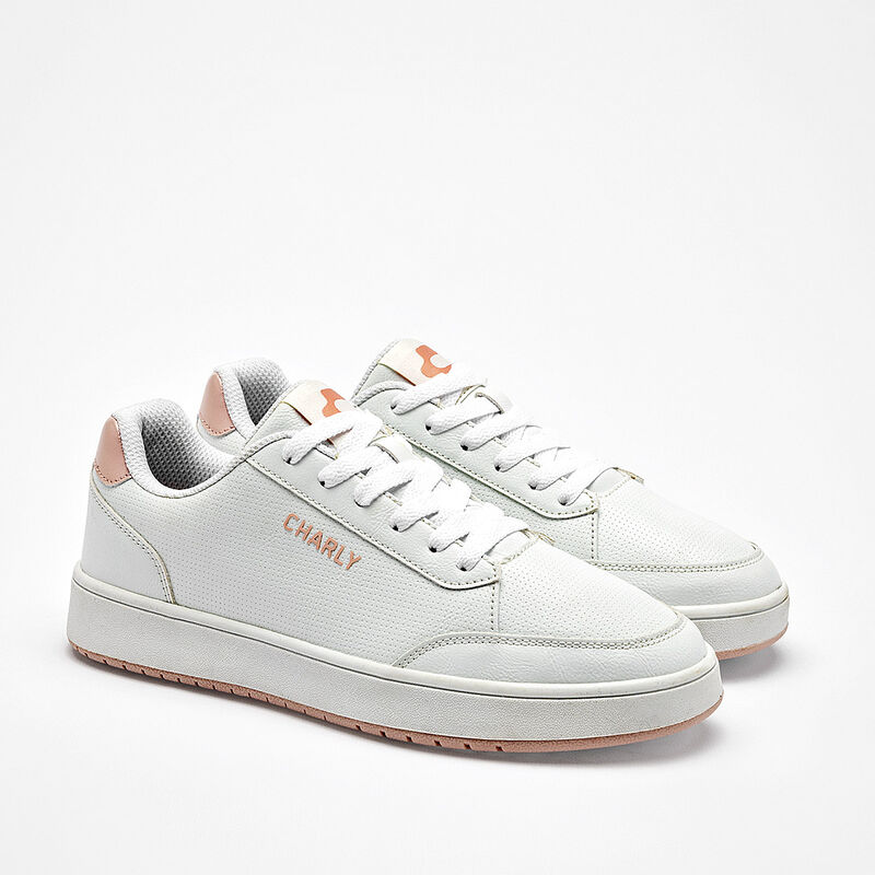 Charly tenis para mujer blanco rosa cod 139591-... image number null