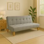 Sofá Cama Futón Modelo Ema Con 3 Posiciones Color Gris
