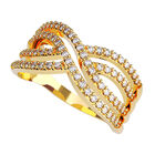 Anillo de Compromiso en Oro Amarillo 14K con Circonia -  Talla:4/ FJ679-14Y-CZ-4