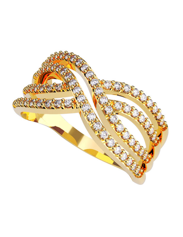 Anillo de Compromiso en Oro Amarillo 14K con Ci... image number null