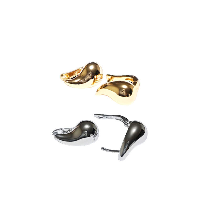 ARETES GOTA PLATEADO Y DORADO image number null