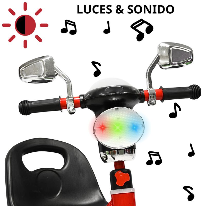 Triciclo para Ni&ntilde;os Faro con Luz y Sonido Espej... image number null