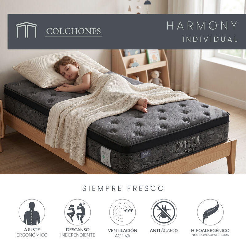Colch&oacute;n Individual Japandi Harmony Memory Foam ... image number null