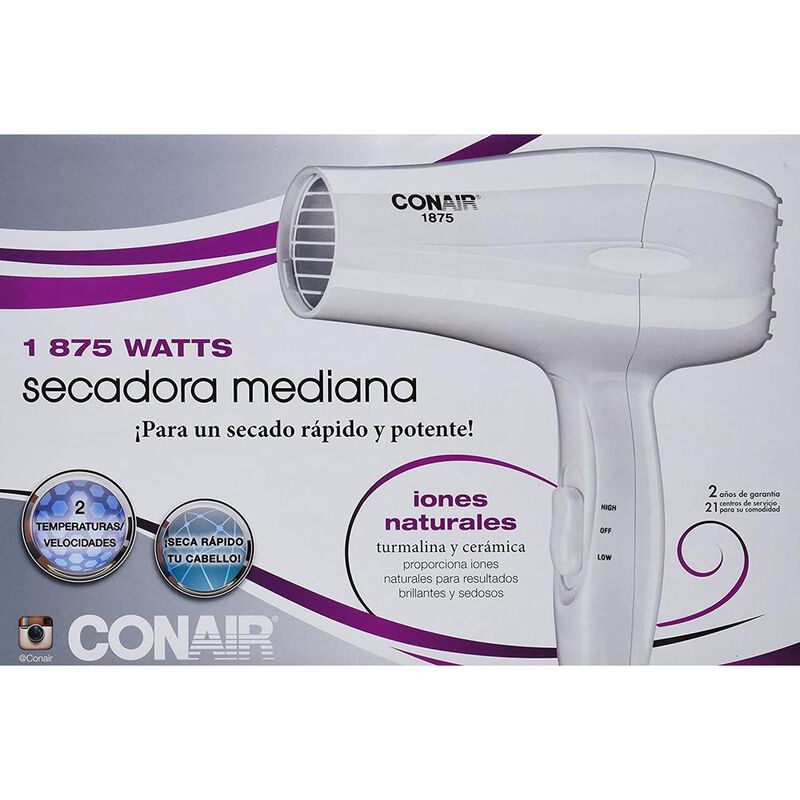 Secadora Cabello Conair 303es Iones Cer&aacute;mica Vi... image number null