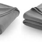 Manta Martex Full/queen 234 cm Gris 2 unidades