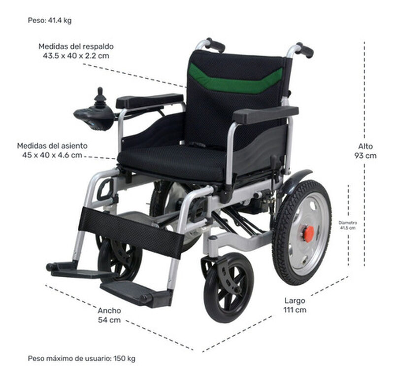 Silla de Ruedas El&eacute;ctrica 5 Vel 6 Km Comodidad ... image number null