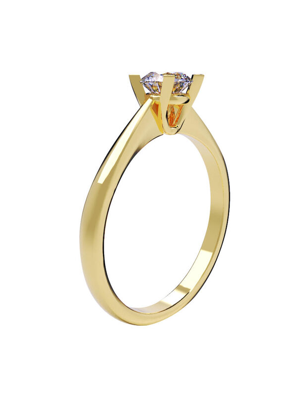 Anillo de Compromiso de 14K con Diamante de Lab... image number null