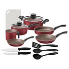 Bater&iacute;a de Cocina Tramontina 27899/365 Paris 14 Piezas Rojo