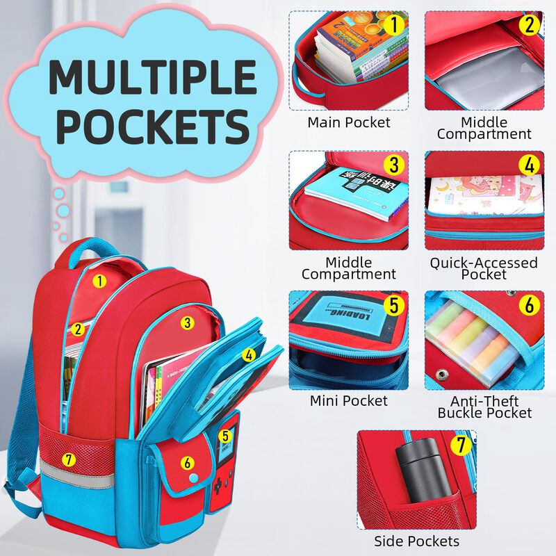 Mochila Tilytadly Para Ni&ntilde;os Con Lonchera, Jueg... image number null