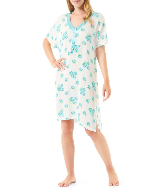 Camis&oacute;n de Flores Turquesa image number null