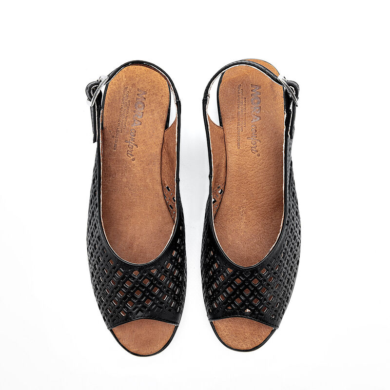 Mora Confort sandalia confort  para mujer negro... image number null