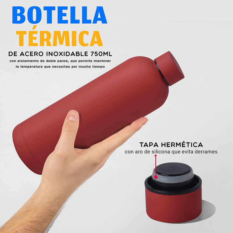 Botella termo de acero inoxidable doble pared R... image number null