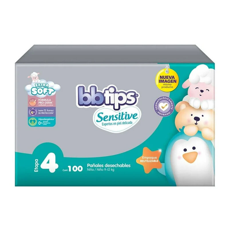 Bbtips Pa&ntilde;ales Etapa 4 Unisex 100 Piezas image number null