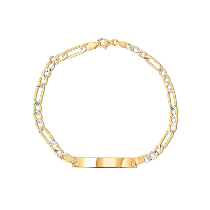 Esclava Oro Amarillo Platinado 10k 3x1 19.5 Cm ... image number null