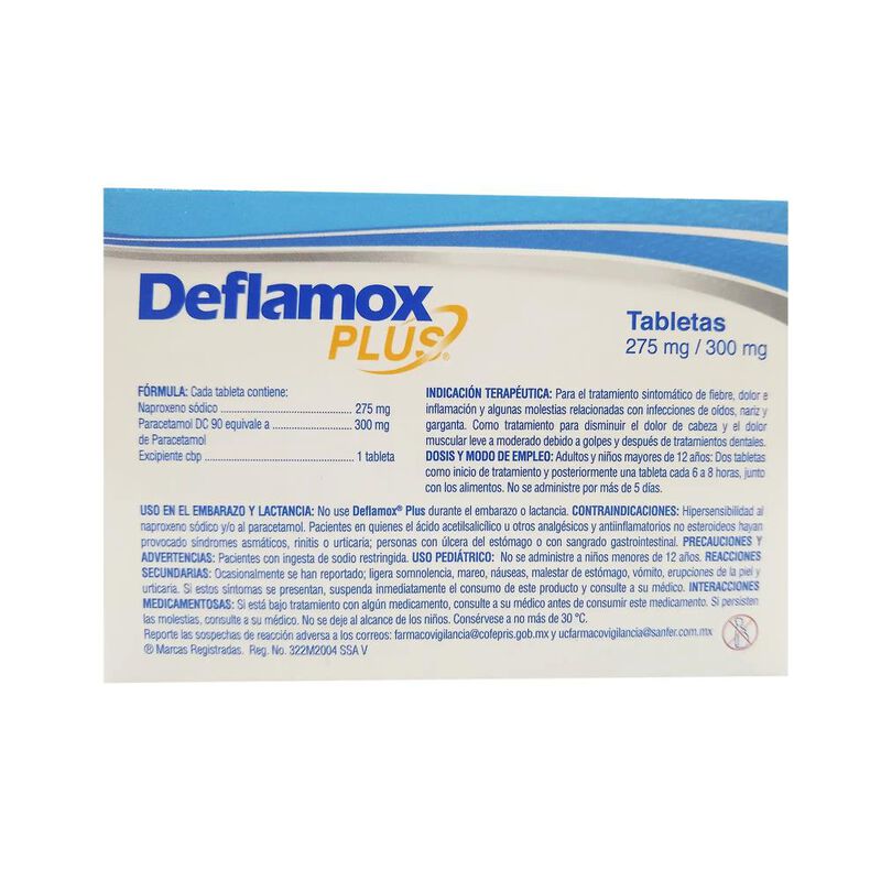 Deflamoxplus 275/300 Mg 16 Tableta(s) image number null