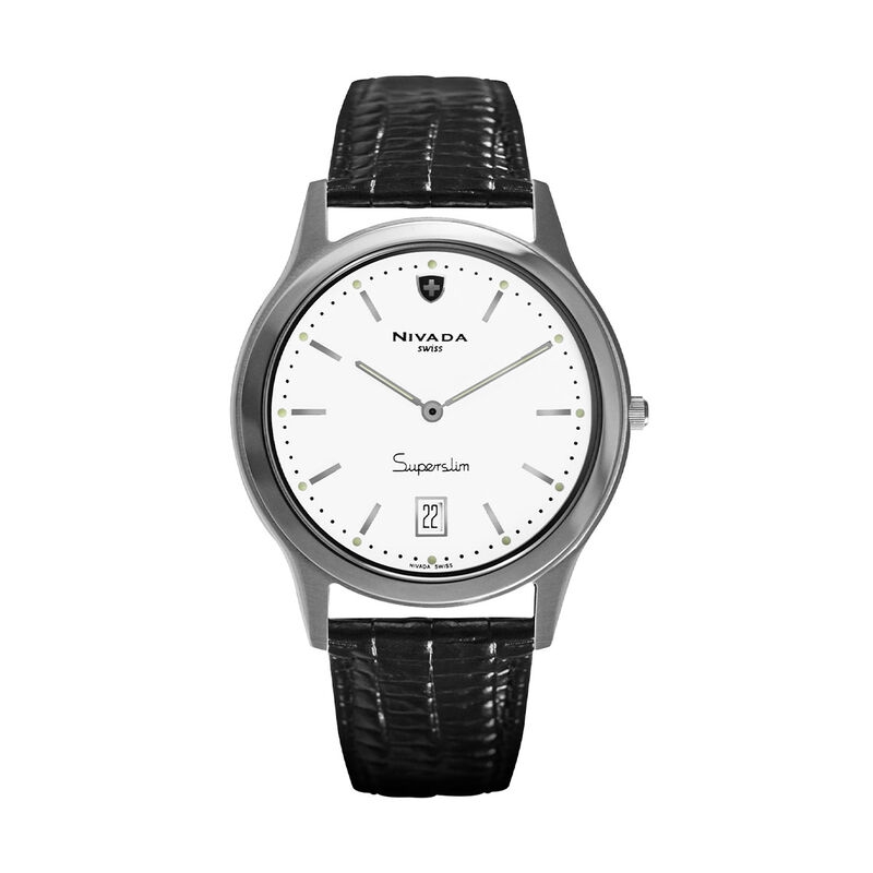 Reloj Nivada Superslim Cab.Ac/Piel Cal.Al 6 Bla... image number null