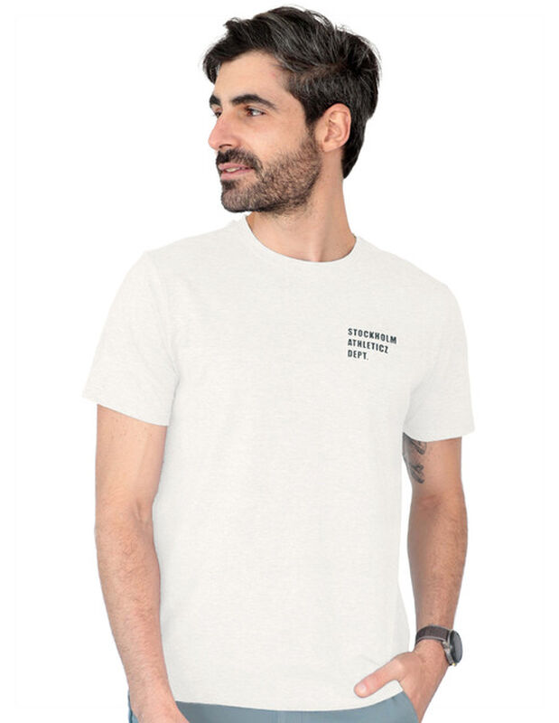 Playera Caballero Basica Premium Estampado Beig... image number null