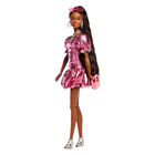 Vestido Rosa Coral Metalizado Estilo Barbie Deluxe Style #6 De Fashion Doll