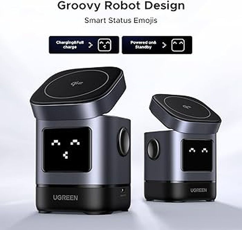 Cargador inal&aacute;mbrico UGreen Uno 2-in-1 Wireless... image number null