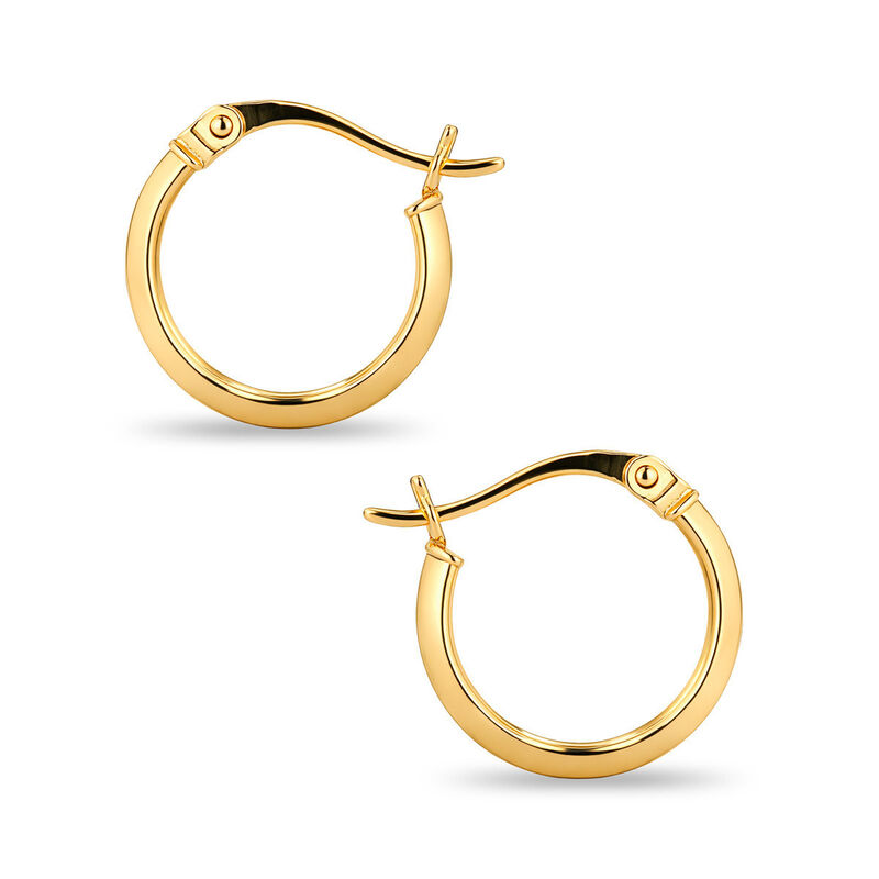 Arracadas Oro 10k Con Platinado 10 mm | Bizzarr... image number null