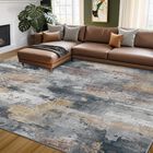 Alfombra De &Aacute;rea Releany 183 cm &times; 274 cm Abstracta Marr&oacute;n Ceniza