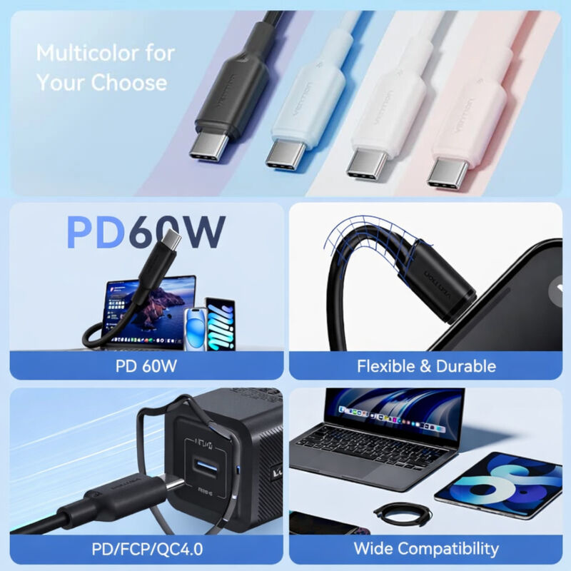 Cargador R&aacute;pido VENTION 30W GaN Compacto + Cabl... image number null