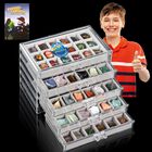 Estuche De Exhibici&oacute;n Para Colecci&oacute;n De Rocas - Estante Para Coleccionables - Caja De Colecci&oacute;n De Rocas Para Ni&ntilde;os - Almacenamiento De Colecci&oacute;n De Rocas - Caja De Colecci&oacute;n De Rocas Para Ni&ntilde;os Con 90 Compartimentos