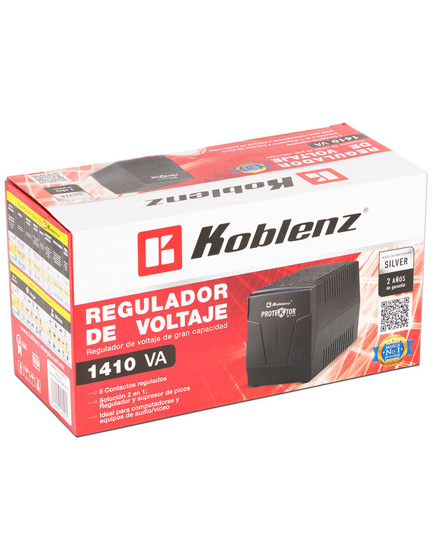 Regulador Koblenz RS-1410 de 1410VA/700W con 8 ... image number null