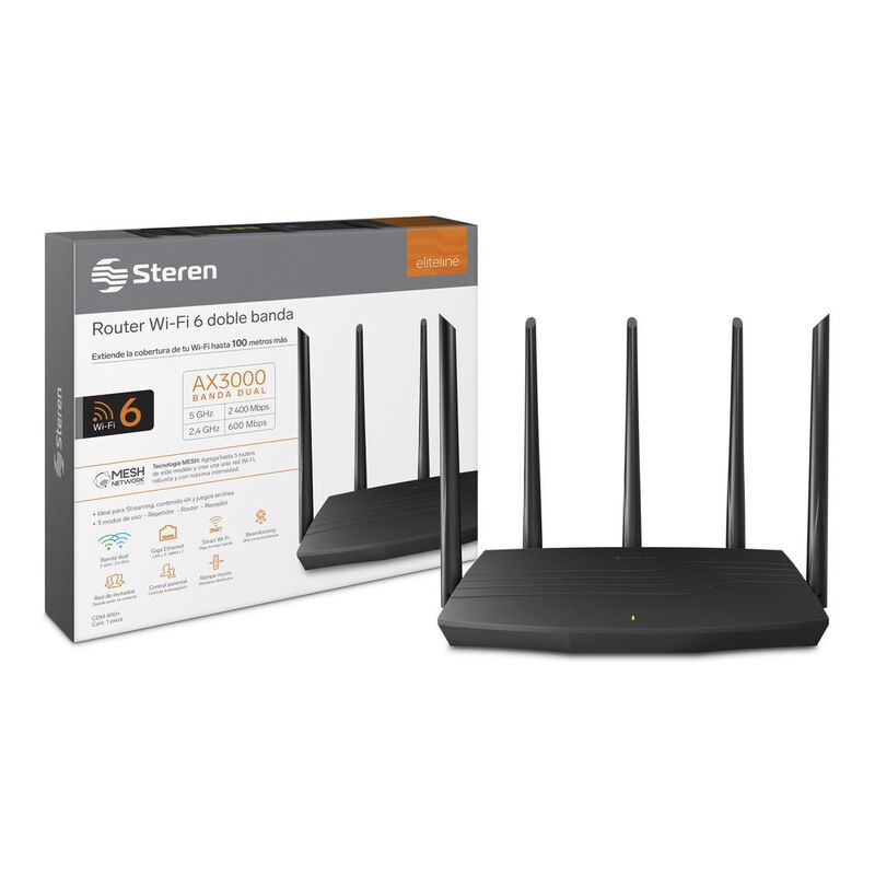 Router Wi-Fi 6 AX3000 2,4 GHz y 5 GHz, hasta 10... image number null