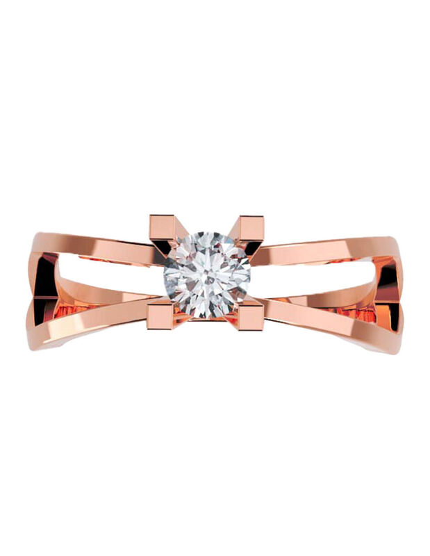 Anillo de Compromiso de 14K con Diamante de Lab... image number null