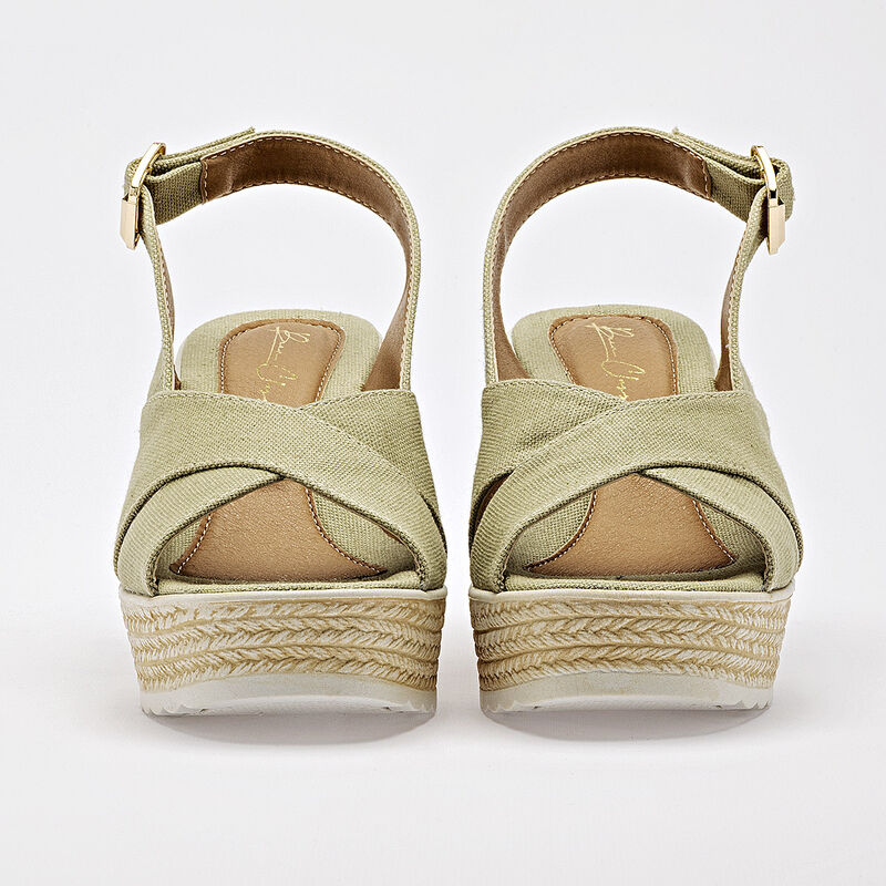 Been Class sandalia plataforma para mujer verde... image number null