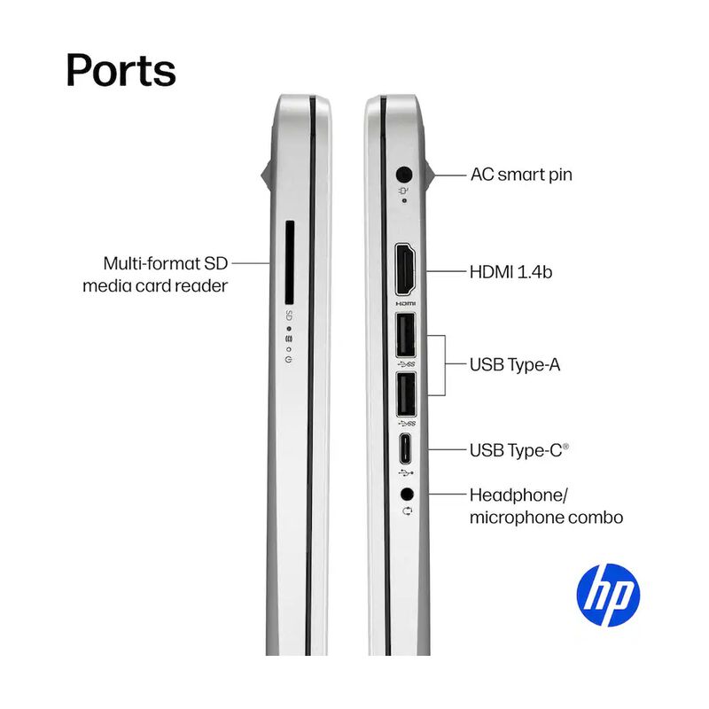 Laptop Hp 14 Dq6101dx Intel N150 4gb 128gb Plat... image number null