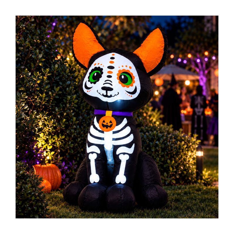 Inflable Halloween Perro Chihuahua Esqueleto 12... image number null