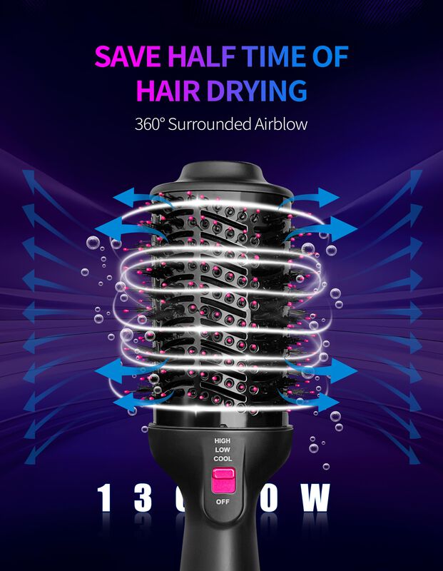 Cepillo Secador De Pelo Zm Zhemei 1300w 110v Ne... image number null
