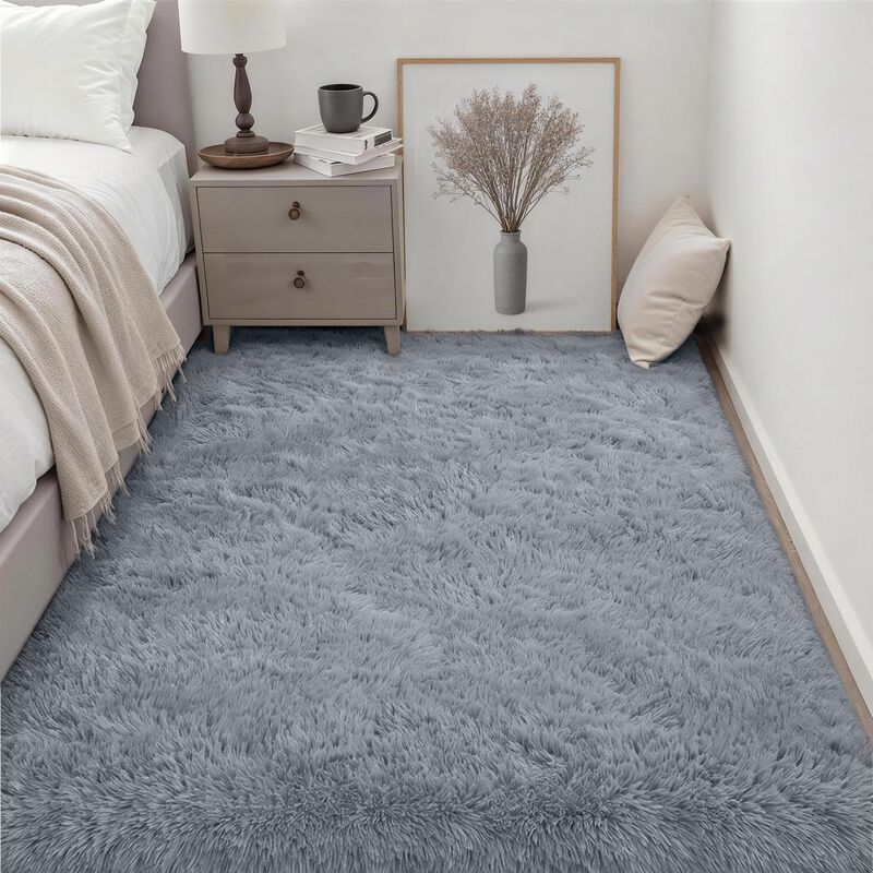 Alfombra Luxturiy 152x183 Cm Gris Peluda image number null