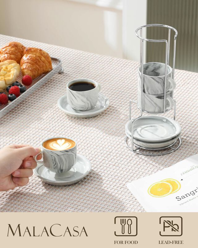 Tazas De Espresso Malacasa 70 ml Juego De 4 Col... image number null