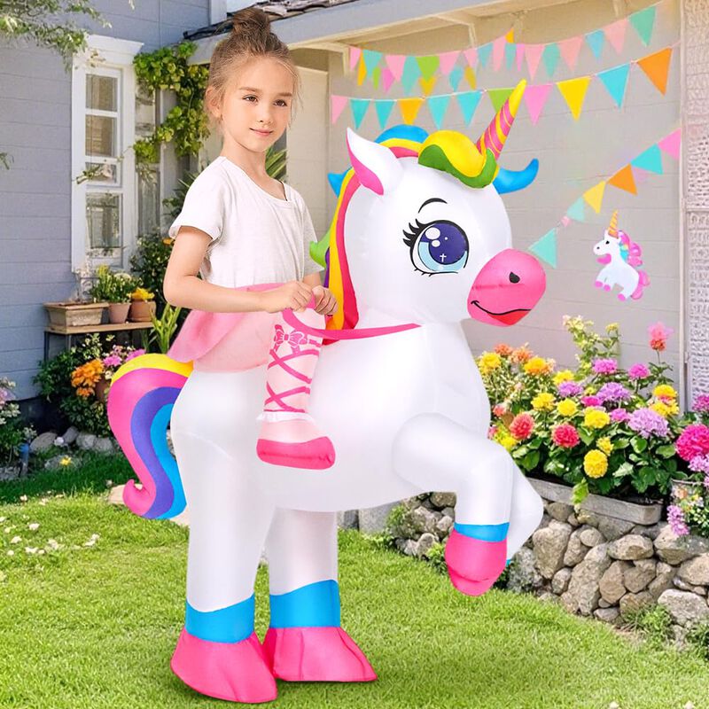 Disfraz Inflable De Unicornio Kooy Para Ni&ntilde;os (... image number null