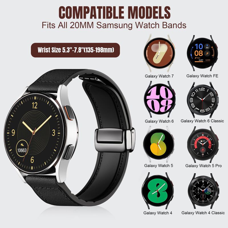 Correa de Reloj Charlam de Cuero 20 mm para Sam... image number null