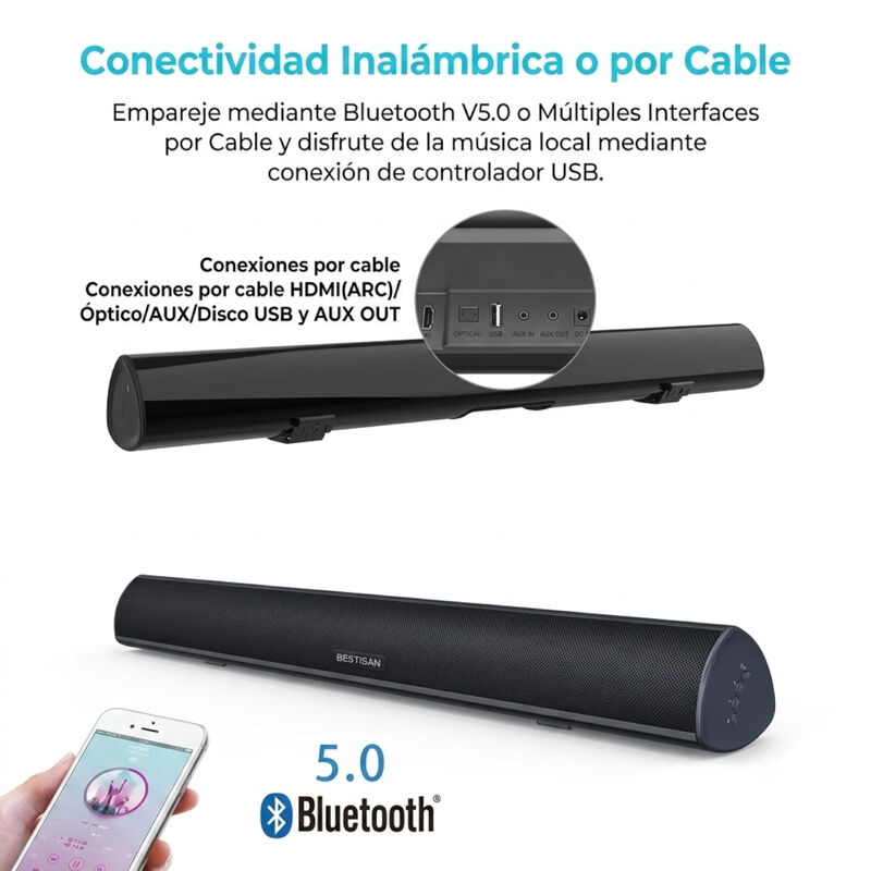 Barra De Sonido Bluetooth Bestisan S9920 100 Va... image number null