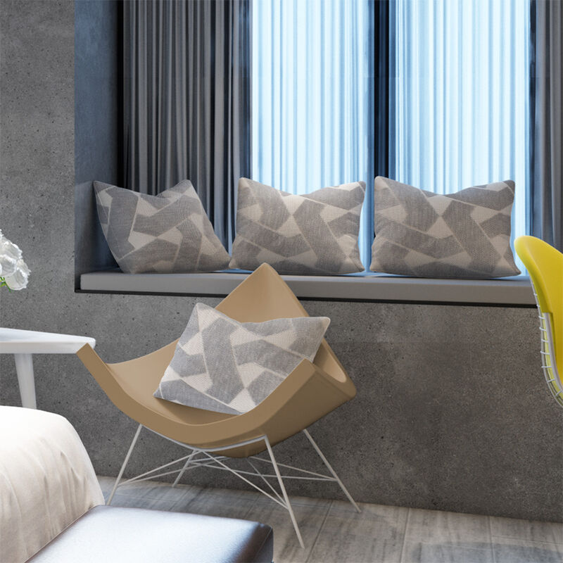 Set de 4 Cojines Dicasa DeltaOne Gris image number null