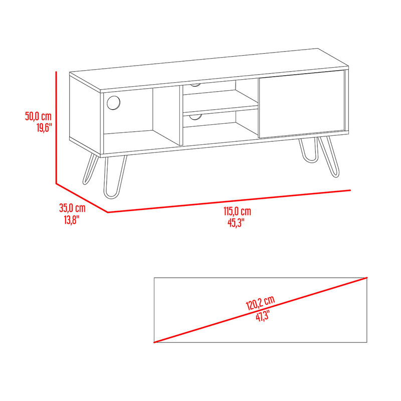 Mesa Para Tv Rony Nogal Virtual Muebles image number null
